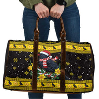 Flintshire Wales Christmas Travel Bag Welsh Red-billed Chough with Daffodil - Wonder Print Shop