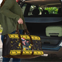 Flintshire Wales Christmas Travel Bag Welsh Red-billed Chough with Daffodil - Wonder Print Shop