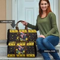Flintshire Wales Christmas Travel Bag Welsh Red-billed Chough with Daffodil - Wonder Print Shop