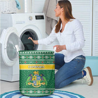 Dominica Christmas Laundry Basket Coat of Arms Style - Wonder Print Shop