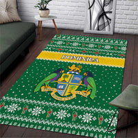 Dominica Christmas Area Rug Coat of Arms Style - Wonder Print Shop