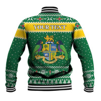 Personalized Dominica Christmas Baseball Jacket Coat of Arms Style - Wonder Print Shop