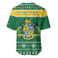Personalized Dominica Christmas Baseball Jersey Coat of Arms Style - Wonder Print Shop