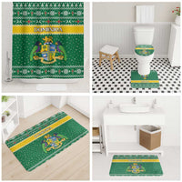 Dominica Christmas Bathroom Set Coat of Arms Style - Wonder Print Shop