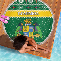Dominica Christmas Beach Blanket Coat of Arms Style - Wonder Print Shop