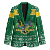 Personalized Dominica Christmas Blazer Coat of Arms Style - Wonder Print Shop