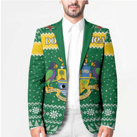Personalized Dominica Christmas Blazer Coat of Arms Style - Wonder Print Shop