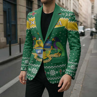 Personalized Dominica Christmas Blazer Coat of Arms Style - Wonder Print Shop