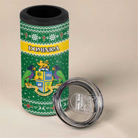 Personalized Dominica Christmas 4 in 1 Can Cooler Tumbler Coat of Arms Style - Wonder Print Shop