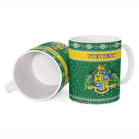 Personalized Dominica Christmas Ceramic Mug Coat of Arms Style - Wonder Print Shop
