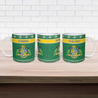 Personalized Dominica Christmas Ceramic Mug Coat of Arms Style - Wonder Print Shop