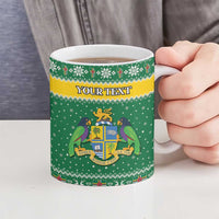 Personalized Dominica Christmas Ceramic Mug Coat of Arms Style - Wonder Print Shop