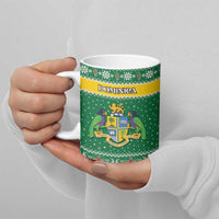 Personalized Dominica Christmas Ceramic Mug Coat of Arms Style - Wonder Print Shop