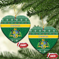 Dominica Christmas Ceramic Ornament Coat of Arms Style - Wonder Print Shop