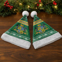 Dominica Christmas Santa Hat Coat of Arms Style - Wonder Print Shop