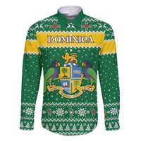Personalized Dominica Christmas Family Matching Off Shoulder Short Dress and Hawaiian Shirt Coat of Arms Style - Wonder Print Shop