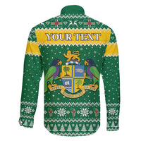 Personalized Dominica Christmas Family Matching Tank Maxi Dress and Hawaiian Shirt Coat of Arms Style - Wonder Print Shop