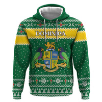 Personalized Dominica Christmas Hoodie Coat of Arms Style - Wonder Print Shop