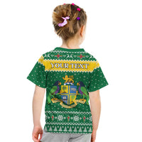 Personalized Dominica Christmas Kid T Shirt Coat of Arms Style - Wonder Print Shop