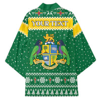 Personalized Dominica Christmas Kimono Coat of Arms Style - Wonder Print Shop