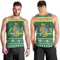 Personalized Dominica Christmas Men Tank Top Coat of Arms Style - Wonder Print Shop
