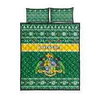 Dominica Christmas Quilt Bed Set Coat of Arms Style - Wonder Print Shop