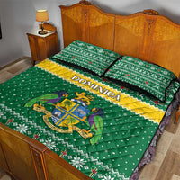 Dominica Christmas Quilt Bed Set Coat of Arms Style - Wonder Print Shop