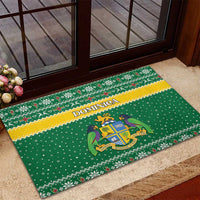Dominica Christmas Rubber Doormat Coat of Arms Style - Wonder Print Shop