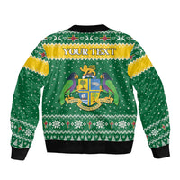Personalized Dominica Christmas Sleeve Zip Bomber Jacket Coat of Arms Style - Wonder Print Shop