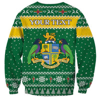 Personalized Dominica Christmas Sweatshirt Coat of Arms Style - Wonder Print Shop