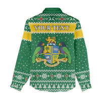 Personalized Dominica Christmas Women Casual Shirt Coat of Arms Style - Wonder Print Shop