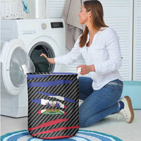 Haiti Beast Laundry Basket Ripped Flag Graphic - Wonder Print Shop