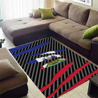Haiti Beast Area Rug Ripped Flag Graphic - Wonder Print Shop
