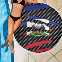 Haiti Beast Beach Blanket Ripped Flag Graphic - Wonder Print Shop
