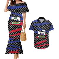 Haiti Beast Couples Matching Mermaid Dress and Hawaiian Shirt Ripped Flag Graphic - Wonder Print Shop