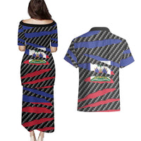 Haiti Beast Couples Matching Puletasi and Hawaiian Shirt Ripped Flag Graphic - Wonder Print Shop