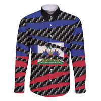 Haiti Beast Family Matching Long Sleeve Bodycon Dress and Hawaiian Shirt Ripped Flag Graphic - Wonder Print Shop