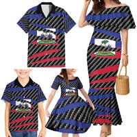 Haiti Beast Family Matching Mermaid Dress and Hawaiian Shirt Ripped Flag Graphic - Wonder Print Shop