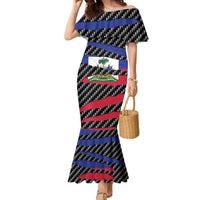 Haiti Beast Family Matching Mermaid Dress and Hawaiian Shirt Ripped Flag Graphic - Wonder Print Shop