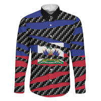 Haiti Beast Family Matching Off The Shoulder Long Sleeve Dress and Hawaiian Shirt Ripped Flag Graphic - Wonder Print Shop