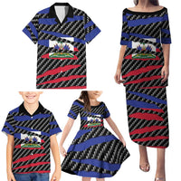 Haiti Beast Family Matching Puletasi and Hawaiian Shirt Ripped Flag Graphic - Wonder Print Shop