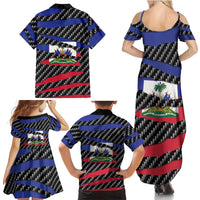 Haiti Beast Family Matching Summer Maxi Dress and Hawaiian Shirt Ripped Flag Graphic - Wonder Print Shop