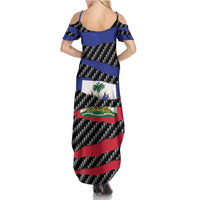 Haiti Beast Family Matching Summer Maxi Dress and Hawaiian Shirt Ripped Flag Graphic - Wonder Print Shop