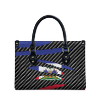 Haiti Beast Leather Bag Ripped Flag Graphic - Wonder Print Shop