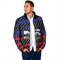 Haiti Beast Padded Jacket Ripped Flag Graphic - Wonder Print Shop