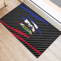 Haiti Beast Rubber Doormat Ripped Flag Graphic - Wonder Print Shop