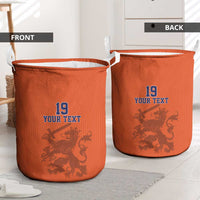Custom World Football 2026 Netherlands Laundry Basket Holland Oranje Dutch Lion - Wonder Print Shop