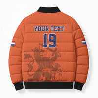 Custom World Football 2026 Netherlands Bomber Puffer Jacket Holland Oranje Dutch Lion - Wonder Print Shop