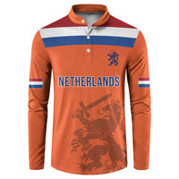 Custom World Football 2026 Netherlands Button Sweatshirt Holland Oranje Dutch Lion - Wonder Print Shop