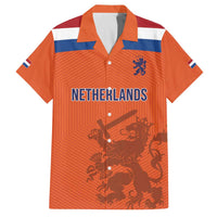 Custom World Football 2026 Netherlands Family Matching Off The Shoulder Long Sleeve Dress and Hawaiian Shirt Holland Oranje Dutch Lion - Wonder Print Shop